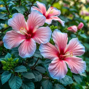 Гибискус садовый Тропикал Сан купить по цене от 293р. в интернет-магазине «Посадика» с доставкой почтой в в Мантуровое и по всей России – [изображение №1].